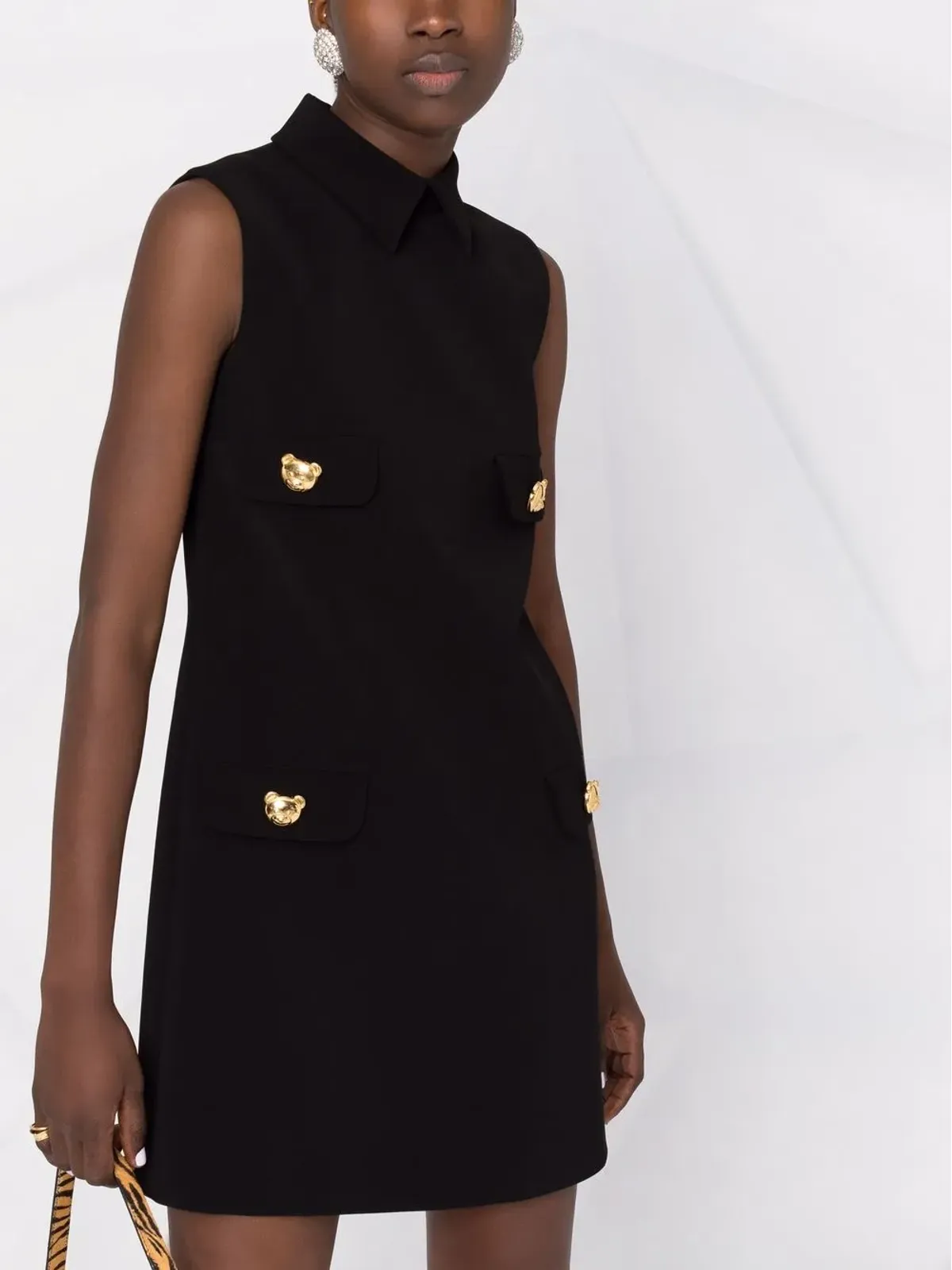 Moschino ボタン付きノースリーブドレス - 画像5