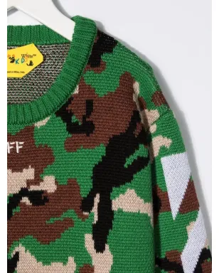Off-White Kids 迷彩柄ニットジャンパー - サムネイル3