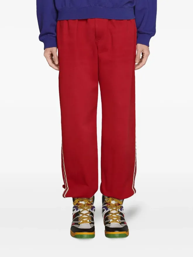Gucci Gucci サイドストライプ トラックパンツ - レッドの商品画像