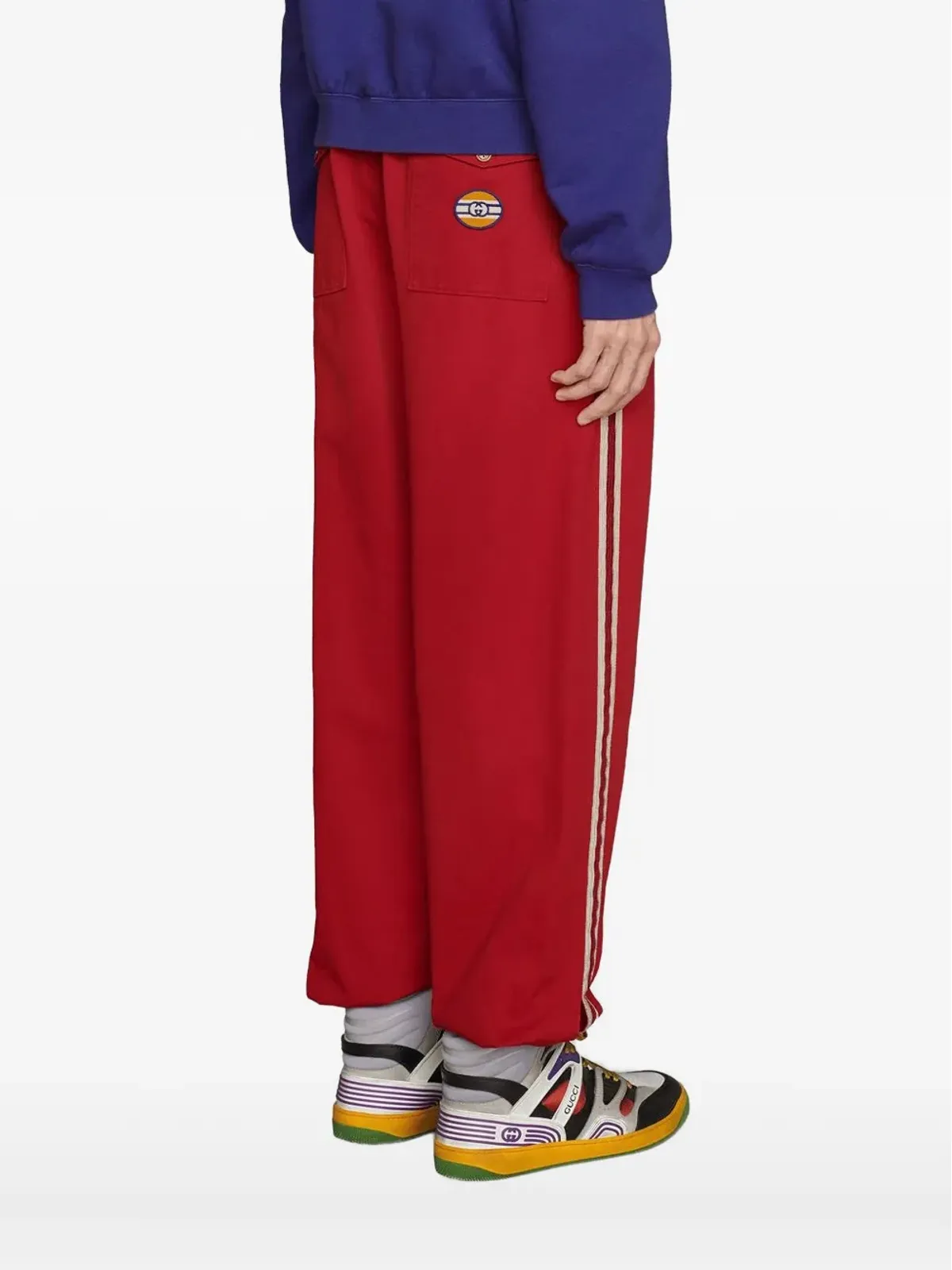 Gucci サイドストライプ トラックパンツ - レッド - 画像3