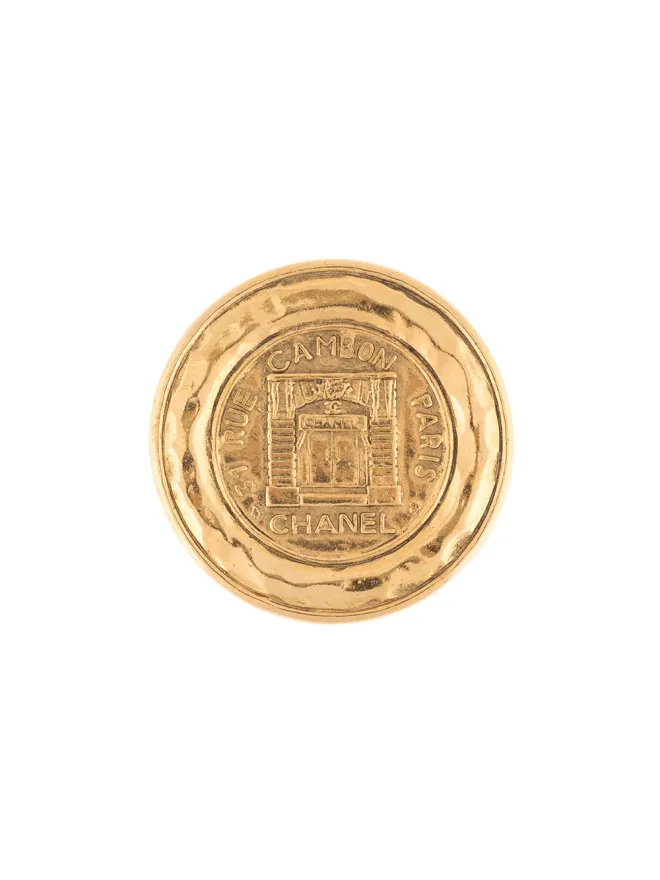 CHANEL Pre-Owned CHANEL ビンテージ 1990年代 Rue Cambon メダリオン ブローチの商品画像