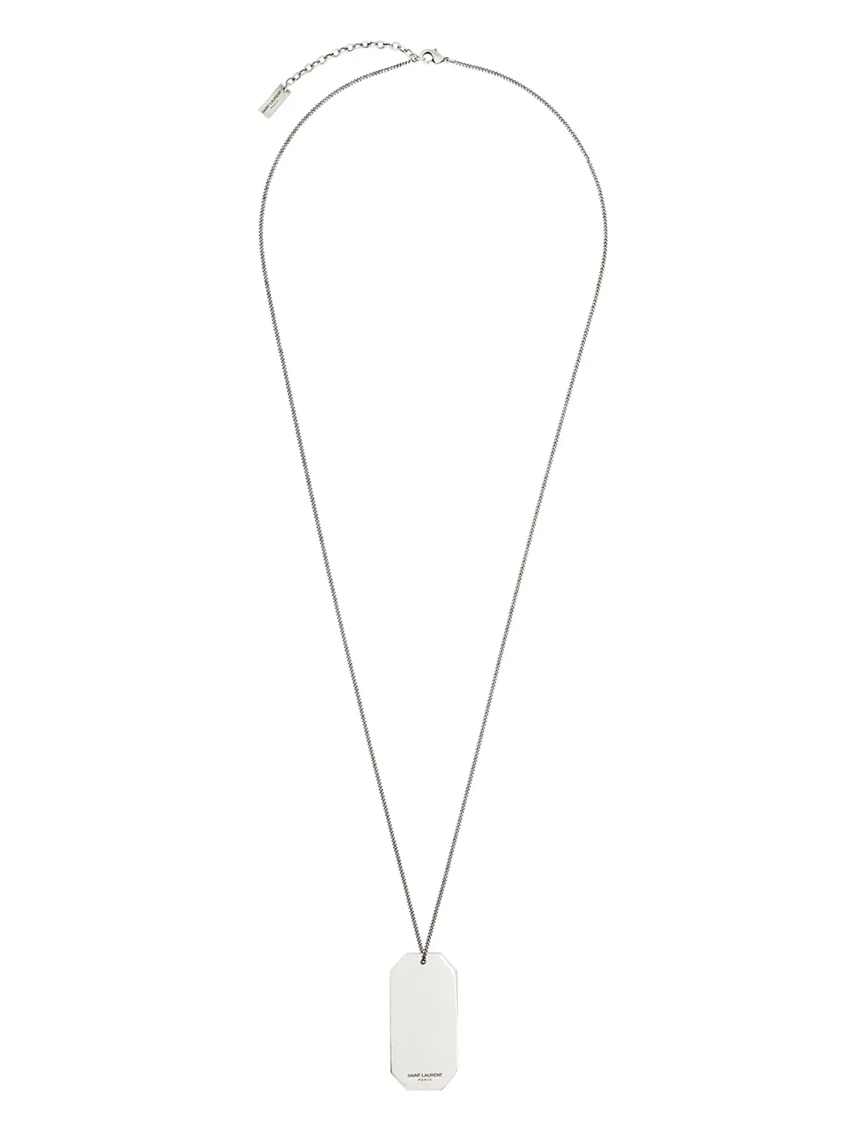 Saint Laurent ロゴタグネックレス - 画像1