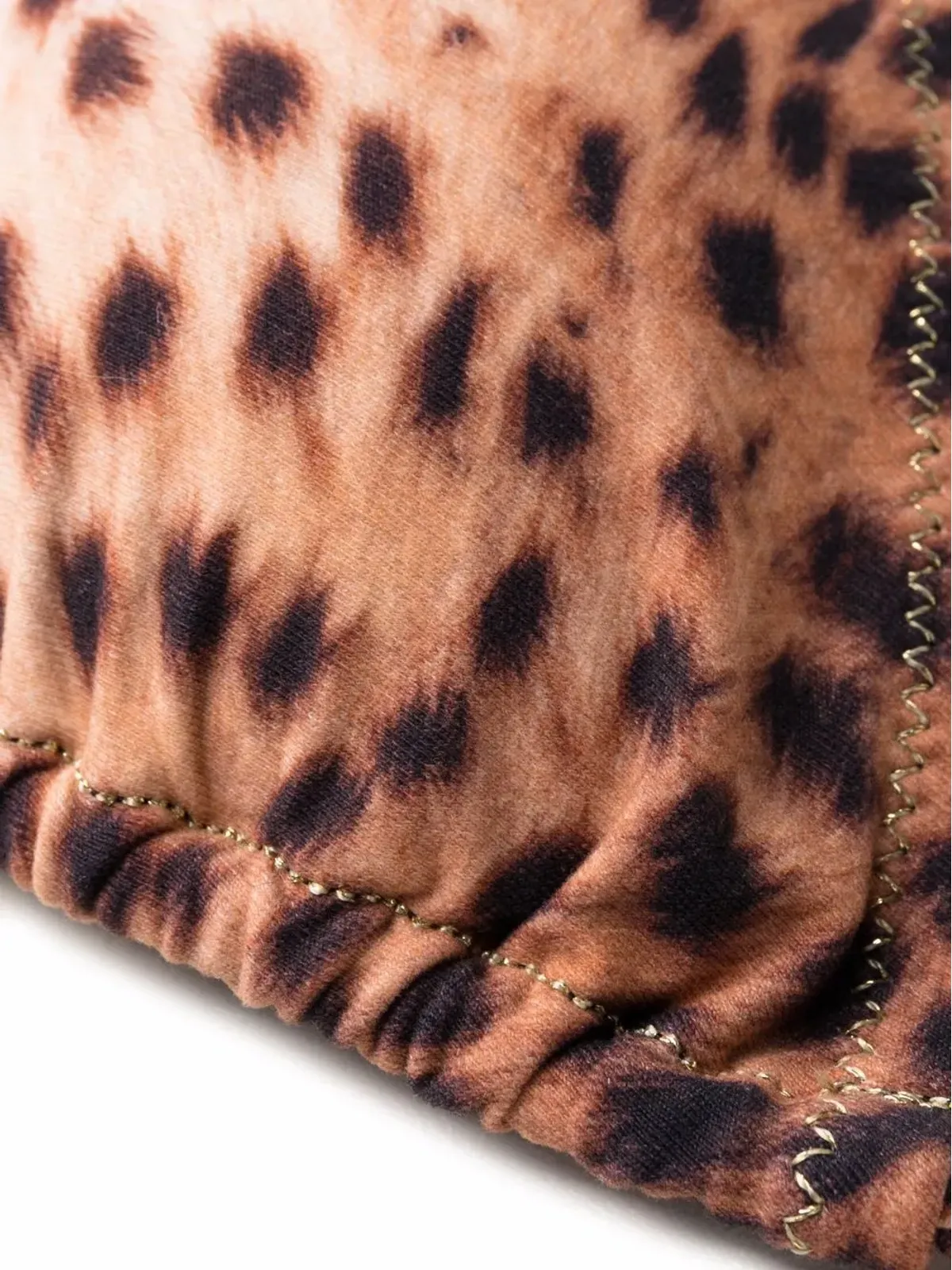 Reina Olga スクランチー チーター柄 トライアングルビキニ ブラウン - 画像4