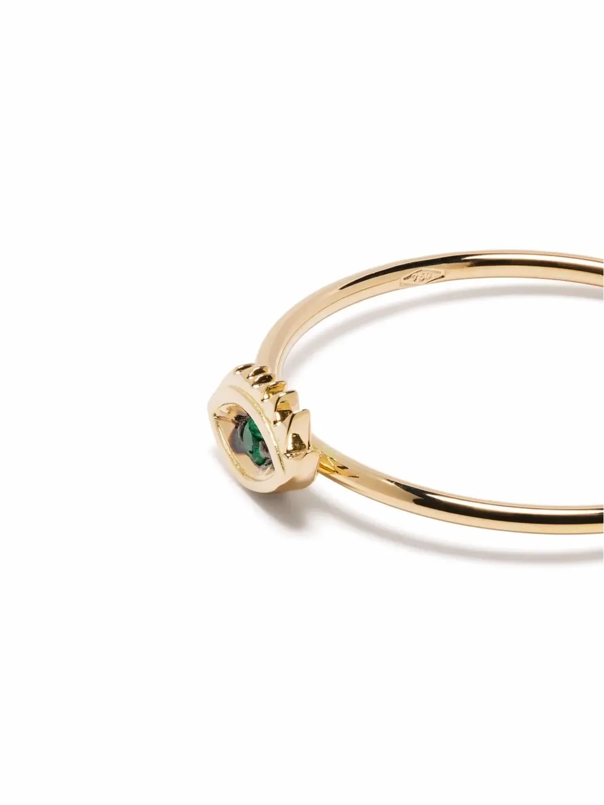 Delfina Delettrez 18kt Yellow Gold Micro-Eye Emerald Ring - 画像3
