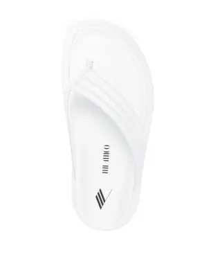 The Attico パッド入りレザー フリップフロップ - サムネイル4