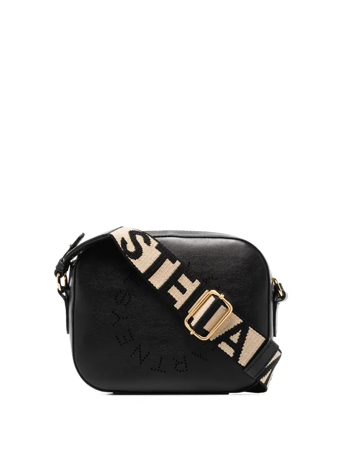 Stella McCartney Stella McCartney ミニ Stella ロゴ クロスボディバッグ - ブラックの商品画像