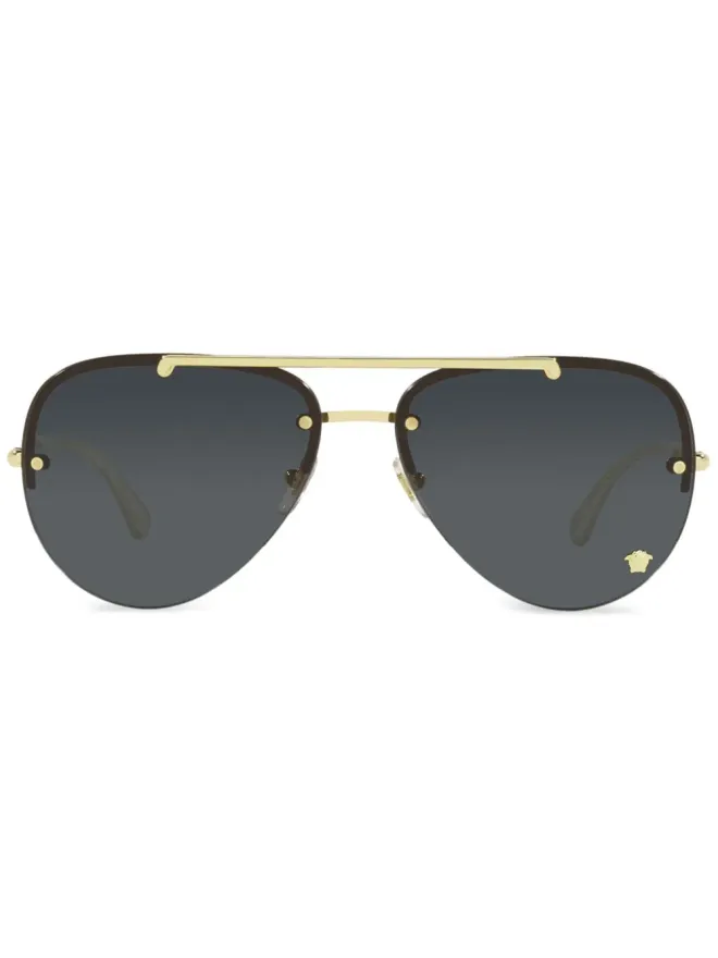 Versace Eyewear Versace Eyewear Medusa Glam パイロットフレームサングラスの商品画像