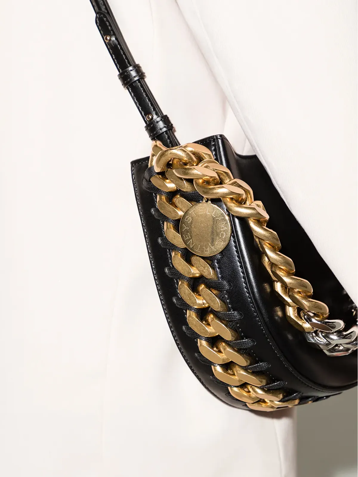 Stella McCartney Frayme フェイクレザー ショルダーバッグ - ブラック - 画像2