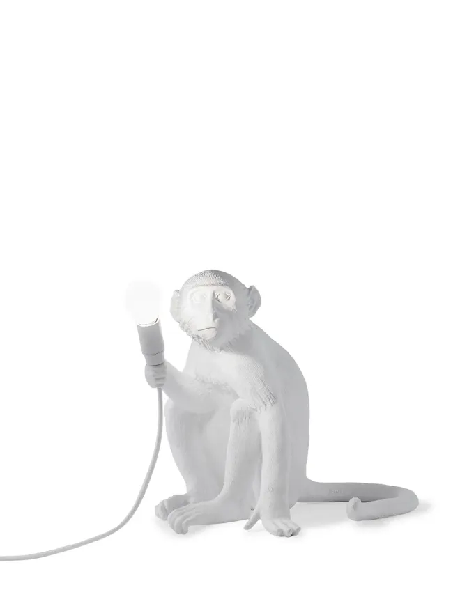 Seletti Seletti Monkey sitting lamp - Whiteの商品画像