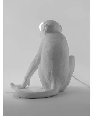 Seletti Monkey sitting lamp - White - サムネイル2