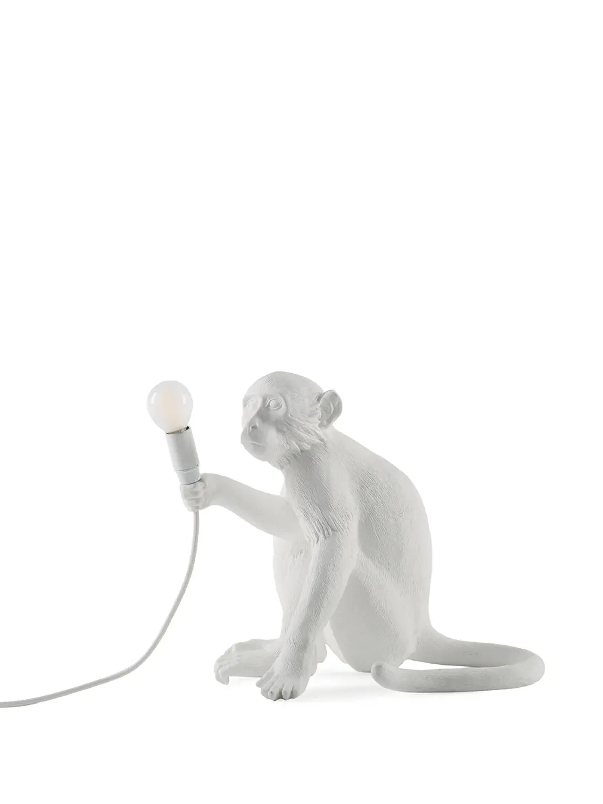 Seletti Monkey sitting lamp - White - 画像3
