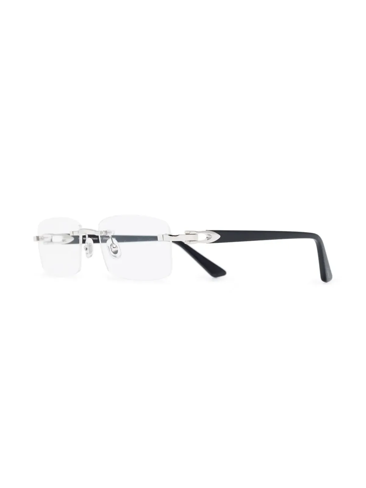 Cartier Eyewear 長方形フレーム眼鏡 - Blue - 画像2