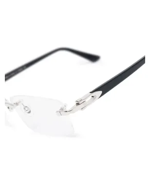 Cartier Eyewear 長方形フレーム眼鏡 - Blue - サムネイル3