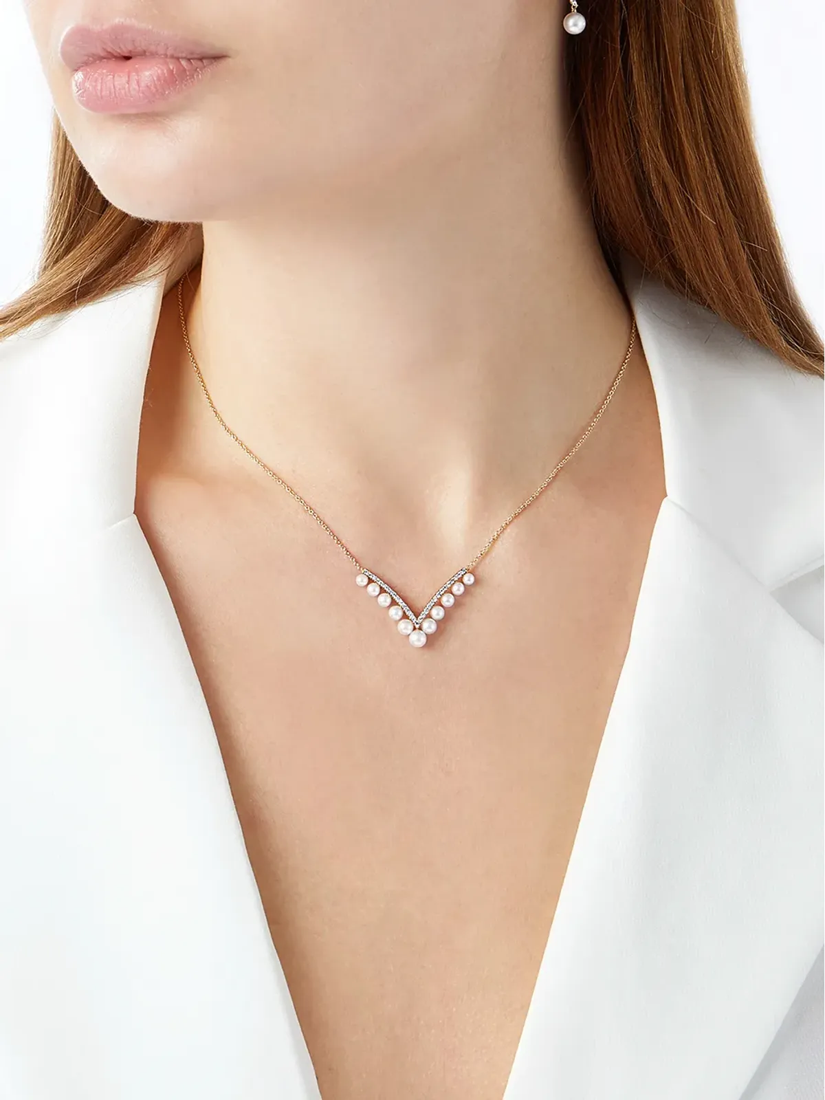 Yoko London 18K イエローゴールド アコヤ真珠とダイヤモンド ネックレス - 画像2