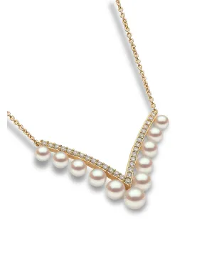 Yoko London 18K イエローゴールド アコヤ真珠とダイヤモンド ネックレス - サムネイル3