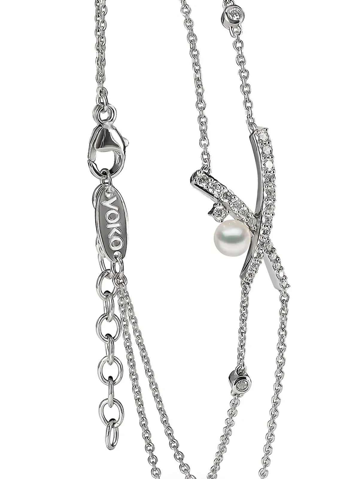 Yoko London 18Kホワイトゴールド ダイヤモンド アコヤ真珠 スリーク ブレスレット - シルバー - 画像4