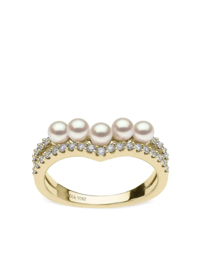Yoko London Yoko London 18K イエローゴールド アコヤ真珠とダイヤモンドのリングの商品画像