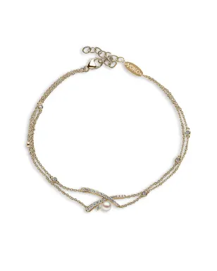 Yoko London 18K イエローゴールド スリーク アコヤ真珠とダイヤモンド ブレスレット - サムネイル1