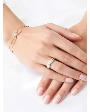 Yoko London 18K イエローゴールド スリーク アコヤ真珠とダイヤモンド ブレスレット - サムネイル2