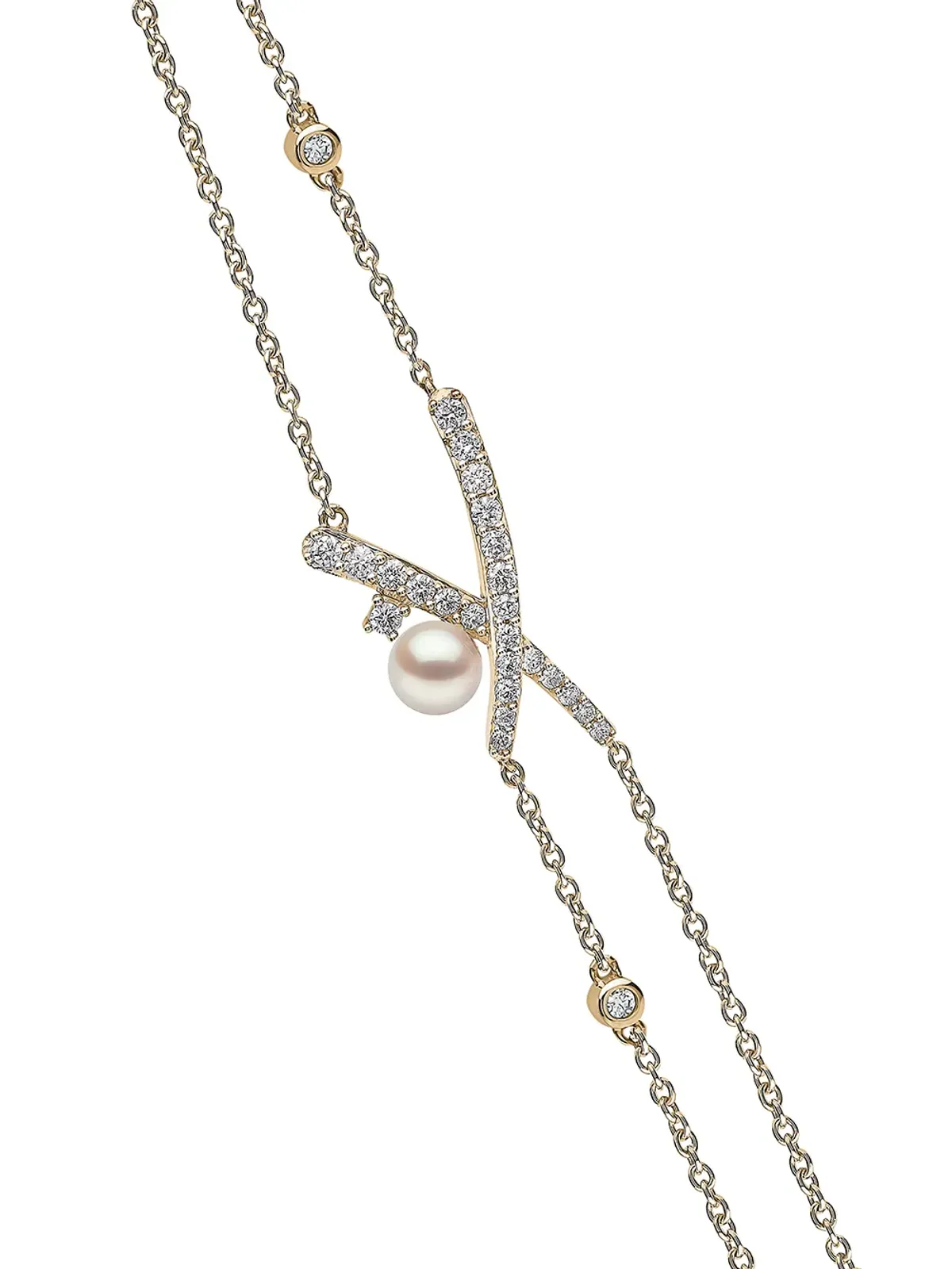 Yoko London 18K イエローゴールド スリーク アコヤ真珠とダイヤモンド ブレスレット - 画像3
