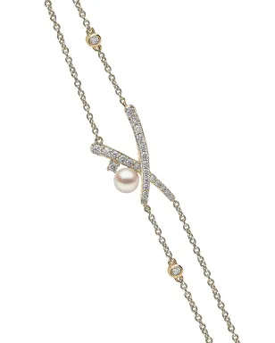 Yoko London 18K イエローゴールド スリーク アコヤ真珠とダイヤモンド ブレスレット - サムネイル3