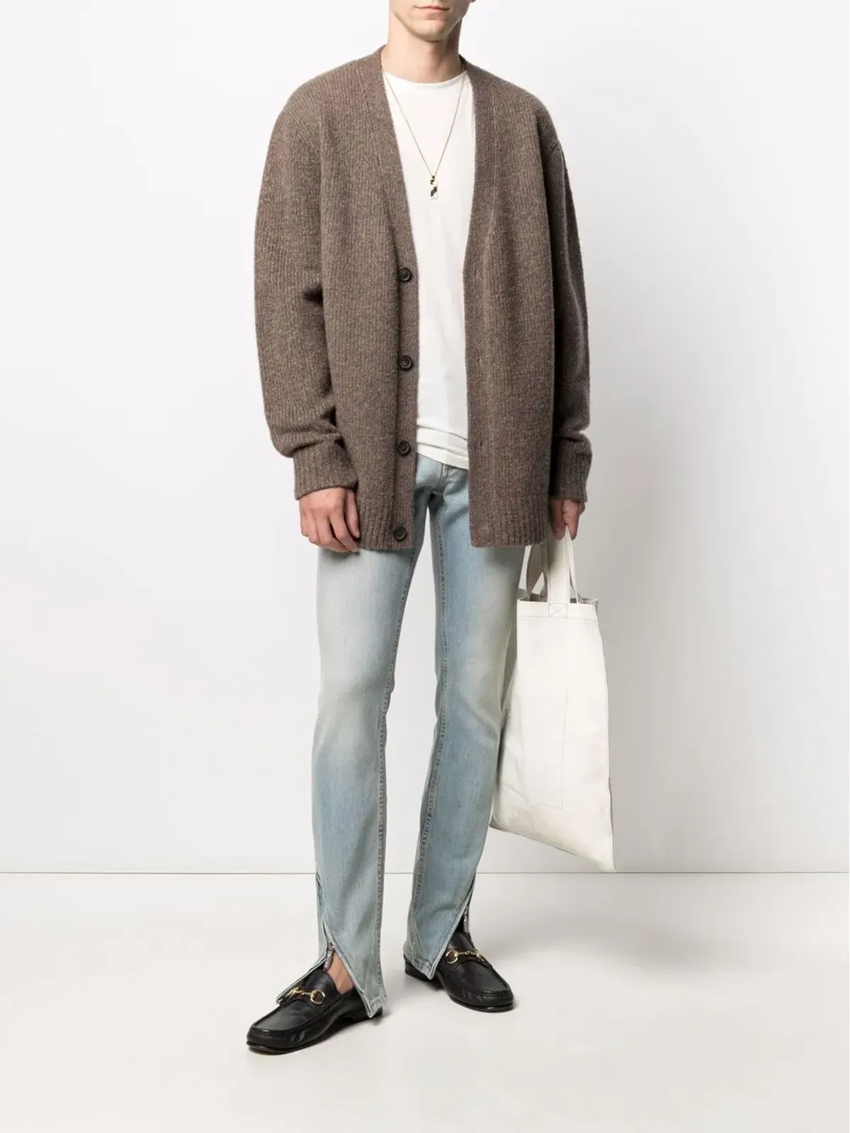 RHUDE ジップカフスリムフィットジーンズ - 画像2