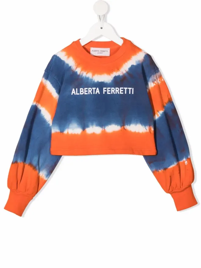 Alberta Ferretti Kids Alberta Ferretti Kids tie-dye logo sweatshirtの商品画像