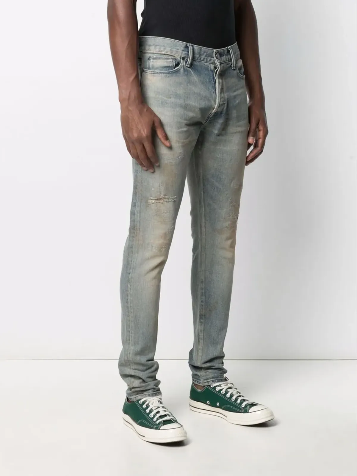 John Elliott ザ・キャスト2 フェード加工ジーンズ ブルー - 画像3