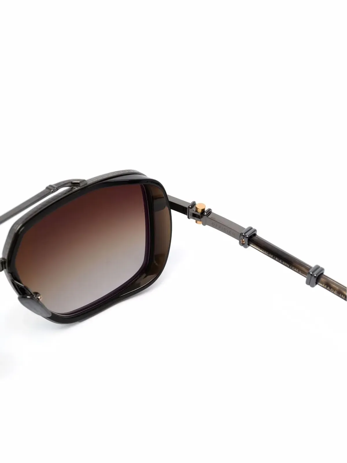 Balmain Eyewear オフィシエ パイロットフレーム サングラス - ブラウン - 画像3