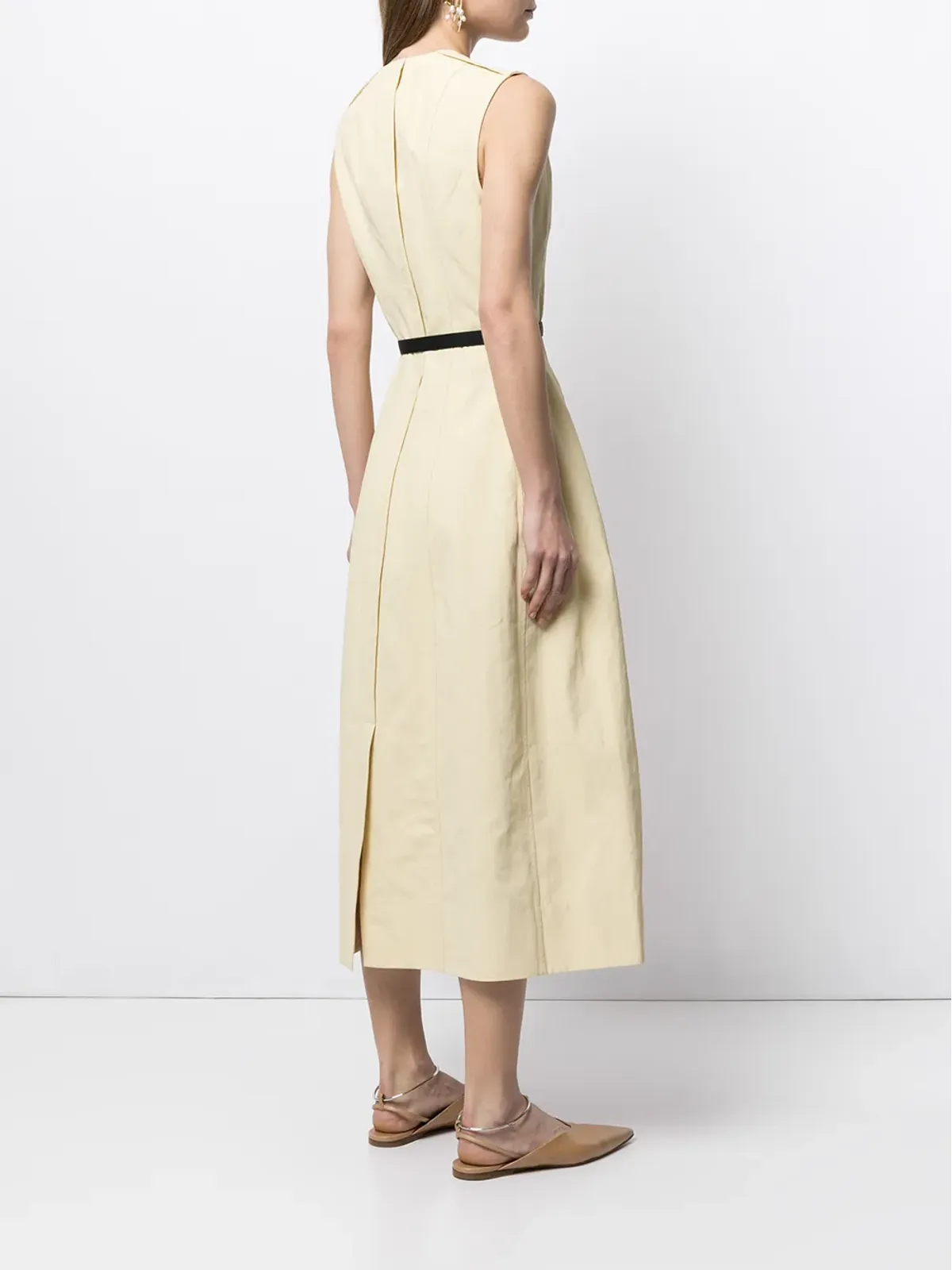 Jil Sander ベルト付きミディドレス - 画像4