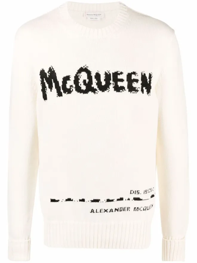 Alexander McQueen Alexander McQueen グラフィティ インターシャ編み ジャンパーの商品画像
