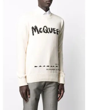 Alexander McQueen グラフィティ インターシャ編み ジャンパー - サムネイル3