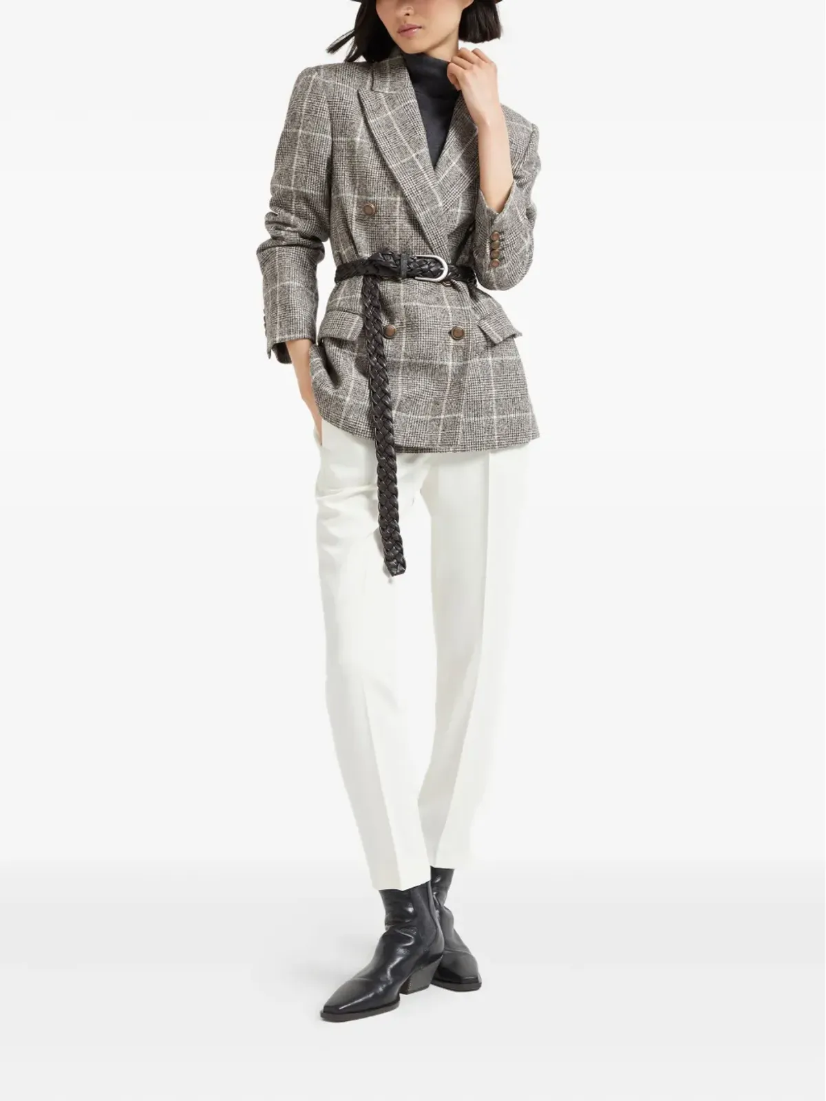 Brunello Cucinelli ロールネック カシミヤセーター - グレー - 画像2