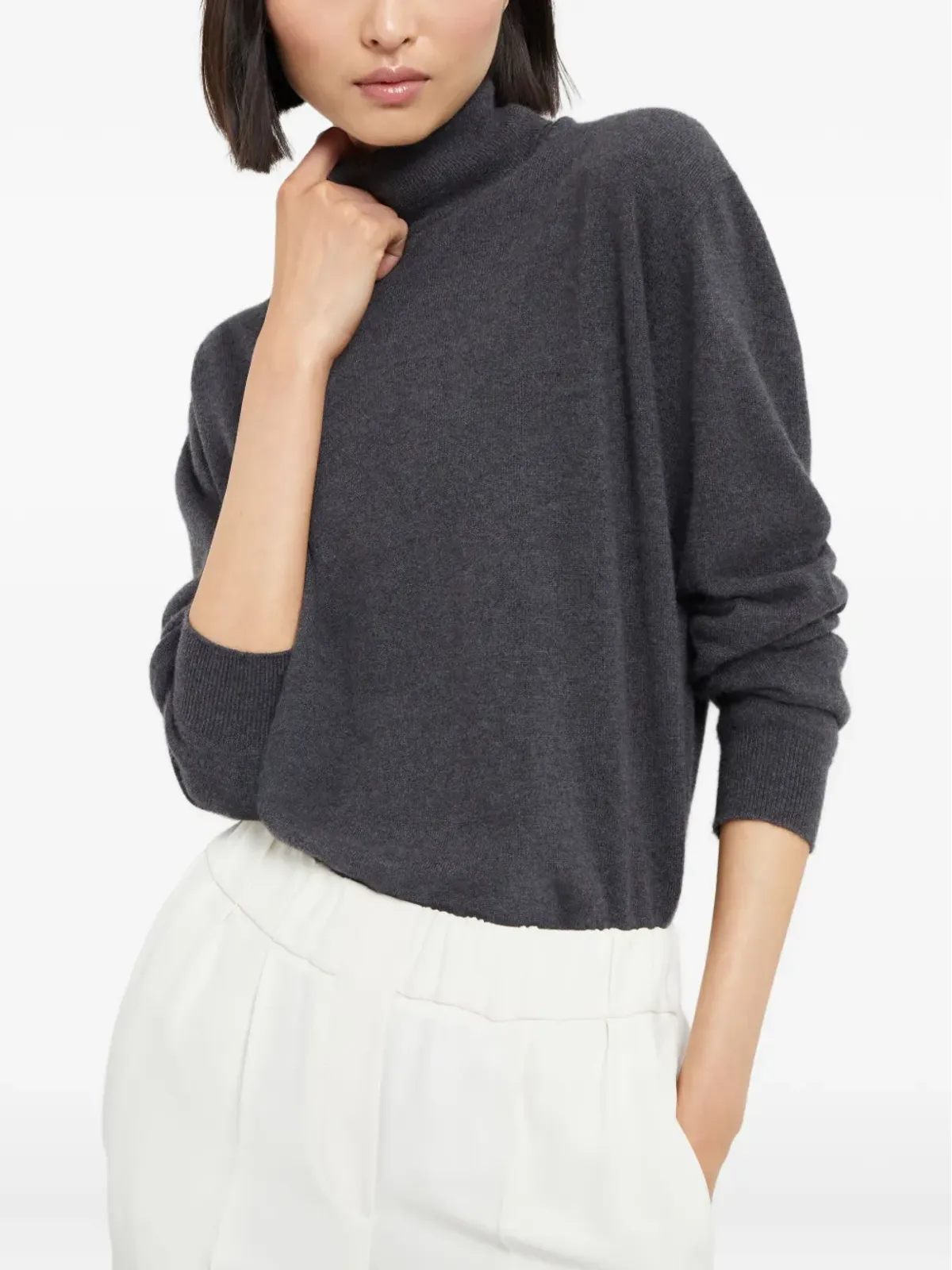 Brunello Cucinelli ロールネック カシミヤセーター - グレー - 画像4