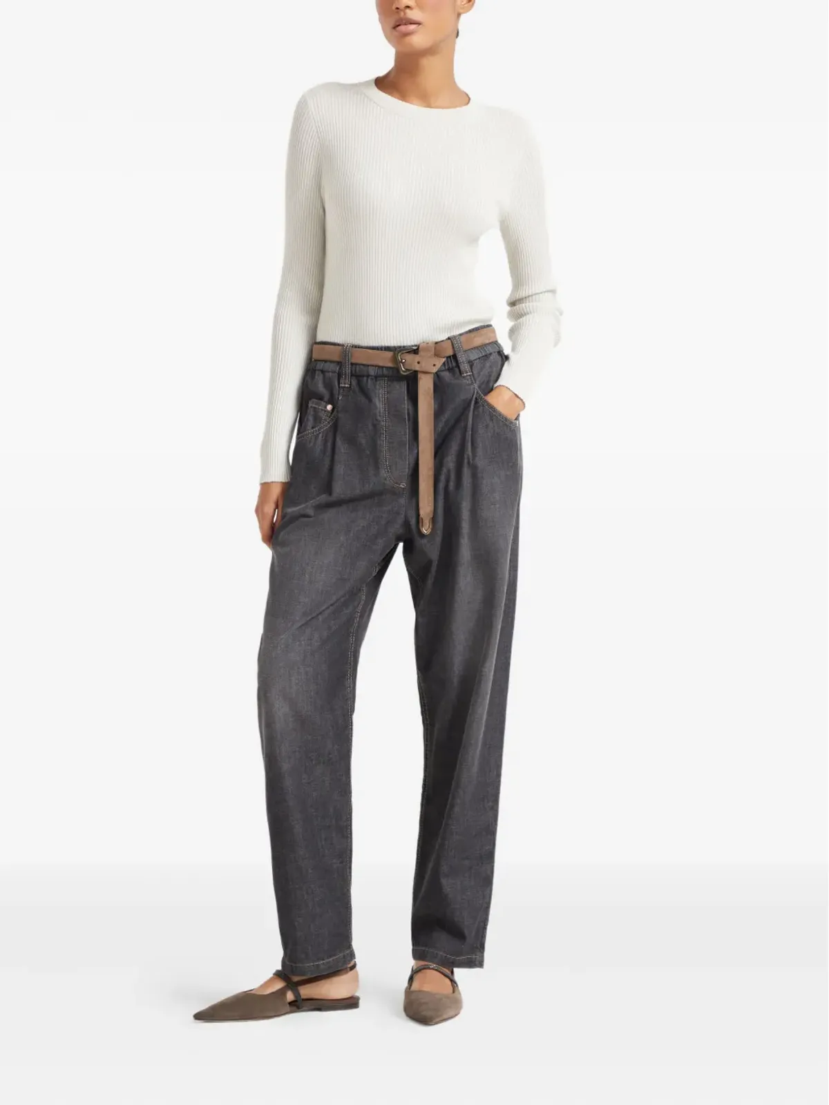Brunello Cucinelli ファインニット長袖トップス - 画像2