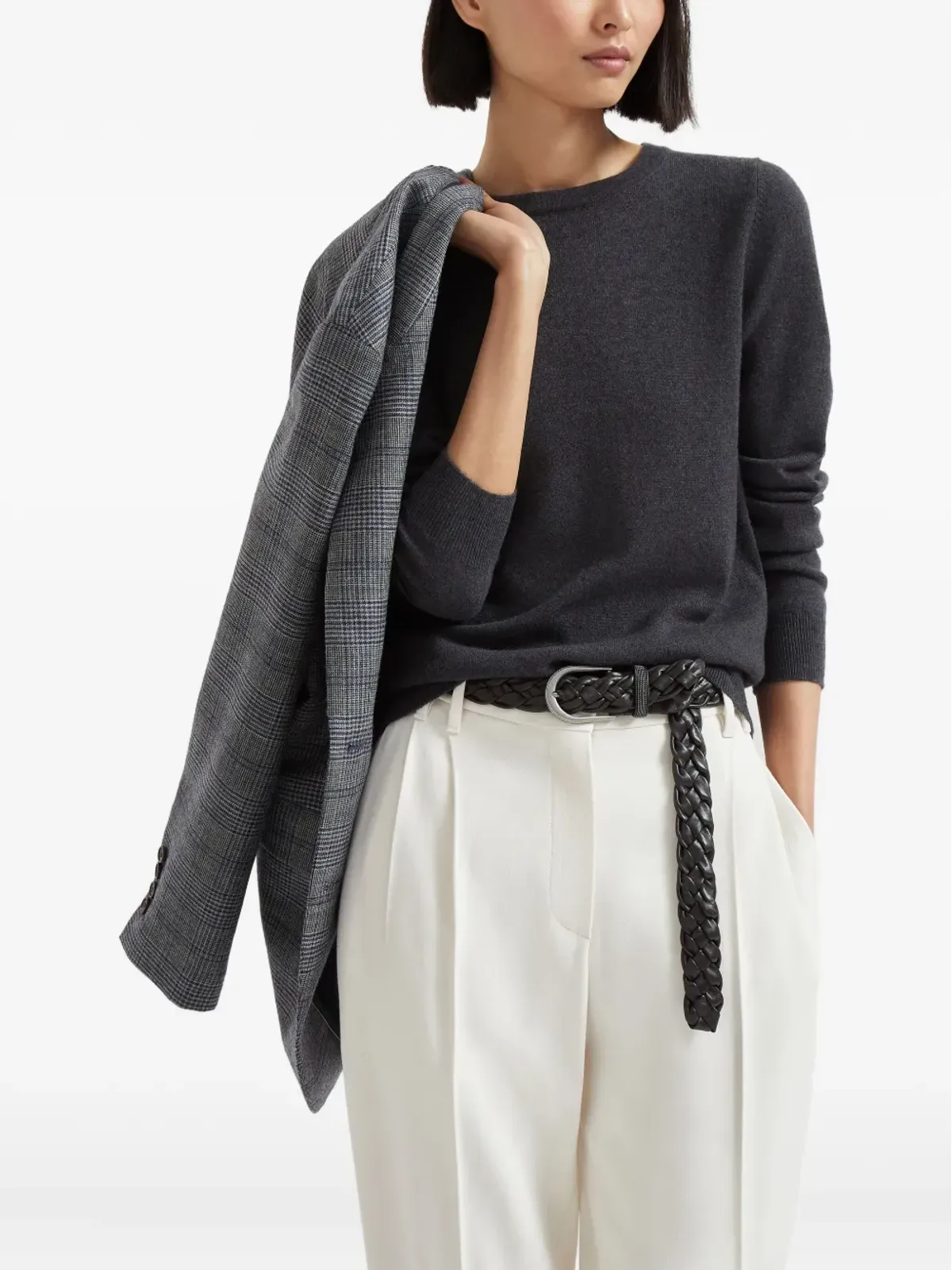 Brunello Cucinelli カシミヤセーター グレー - 画像4