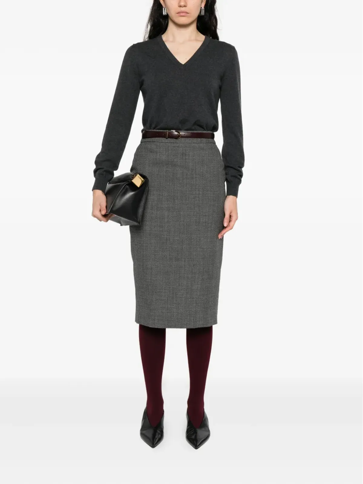 Brunello Cucinelli カシミヤ細編みセーター - グレー - 画像2