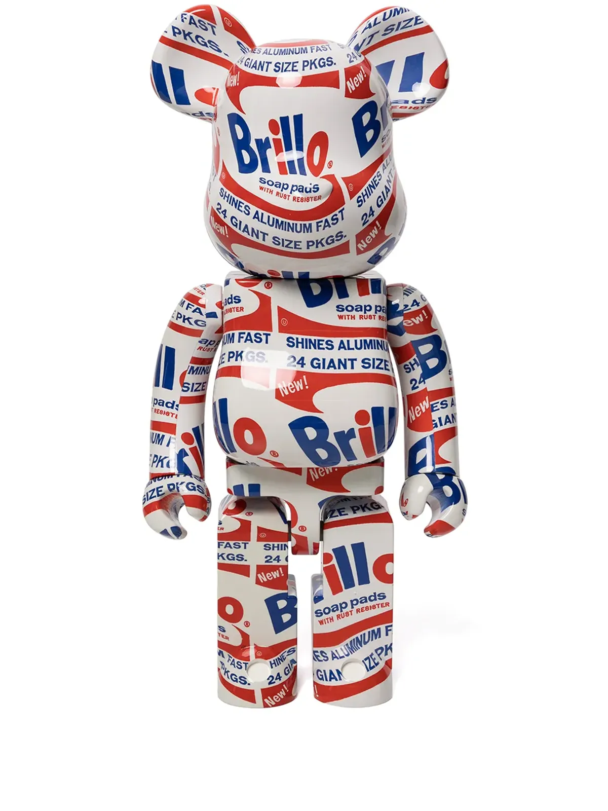 MEDICOM TOY x Andy Warhol Brillo BE@RBRICK 1000% フィギュア - レッド - 画像1