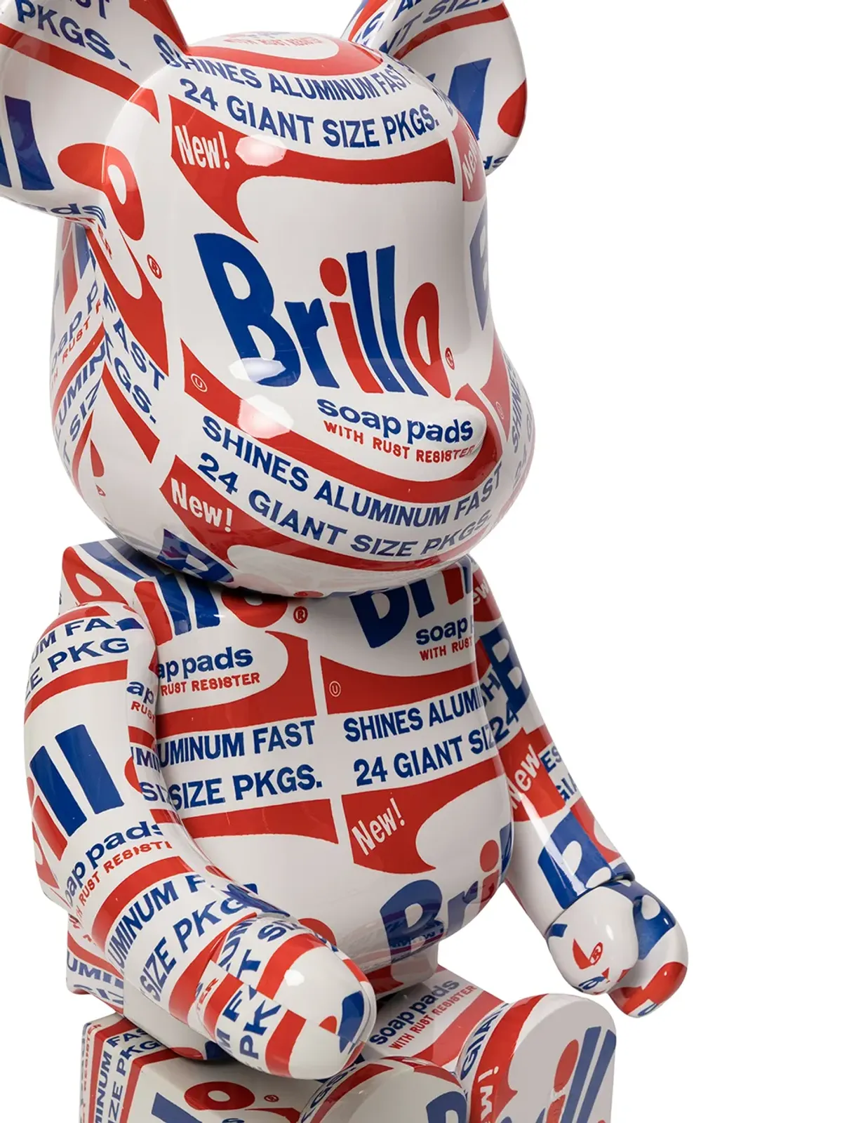 MEDICOM TOY x Andy Warhol Brillo BE@RBRICK 1000% フィギュア - レッド - 画像3