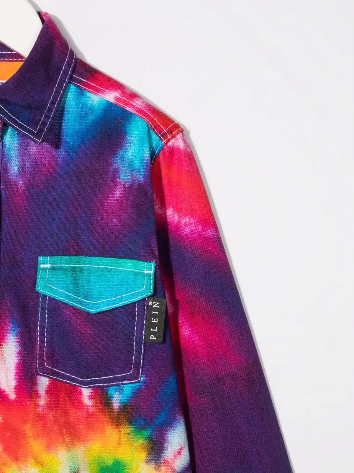 Philipp Plein Junior タイダイデニムシャツ - 画像3