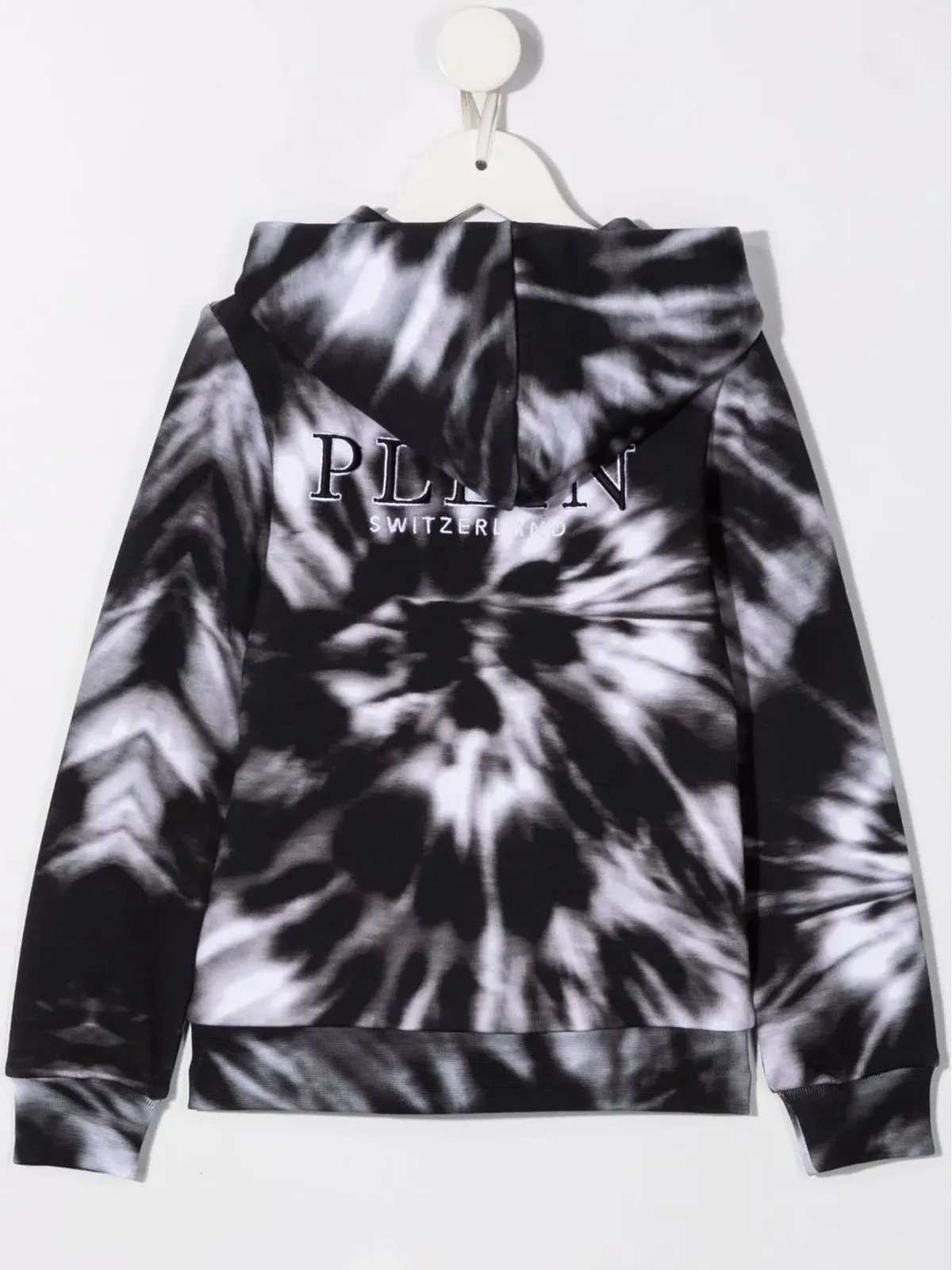 Philipp Plein Junior タイダイ柄コットンフーディ - ブラック - 画像2