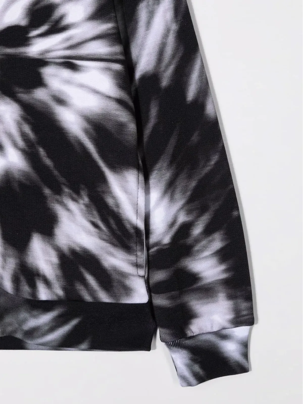 Philipp Plein Junior タイダイ柄コットンフーディ - ブラック - 画像3