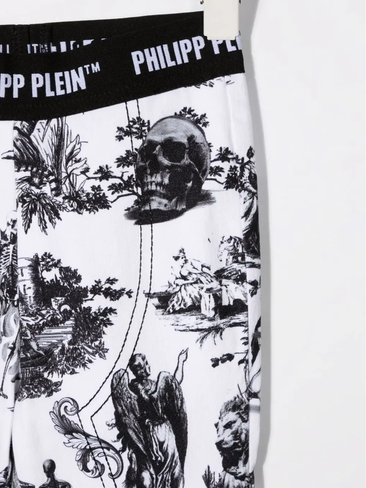 Philipp Plein Junior En PLEIN エアープリント ストレッチコットン レギンス - White - 画像3