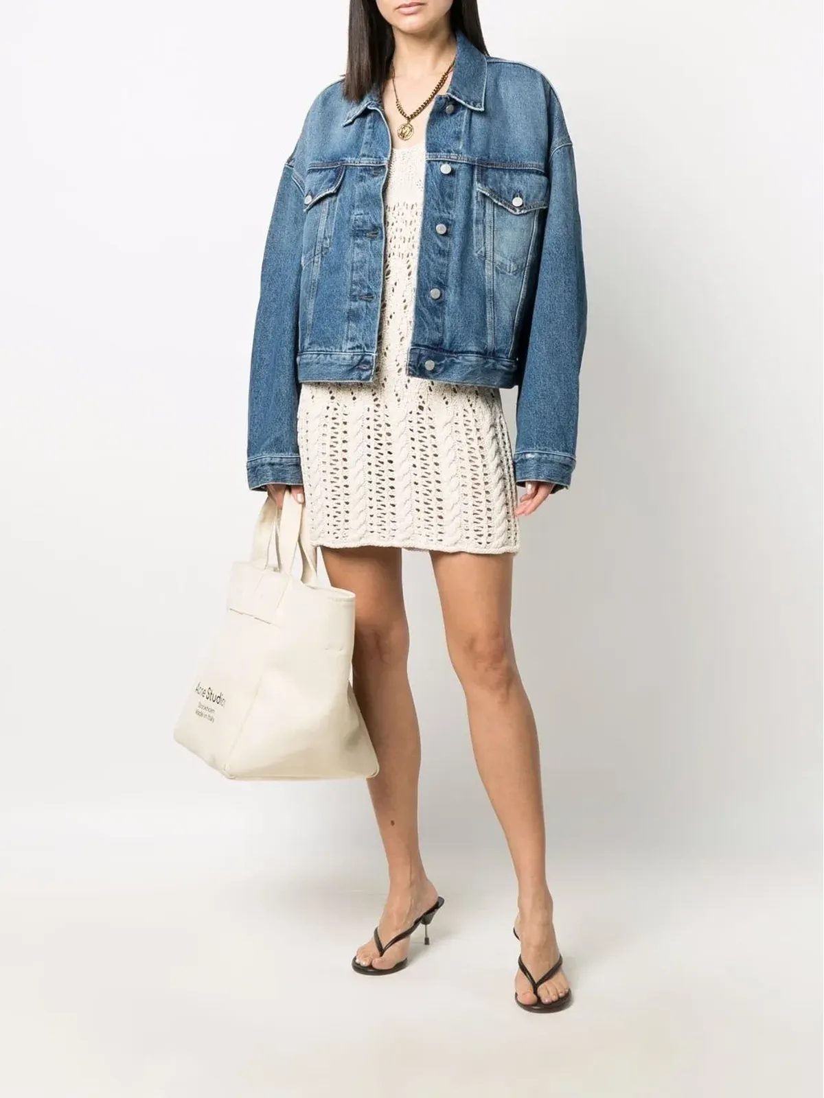 Acne Studios クロップドデニムジャケット - 画像2