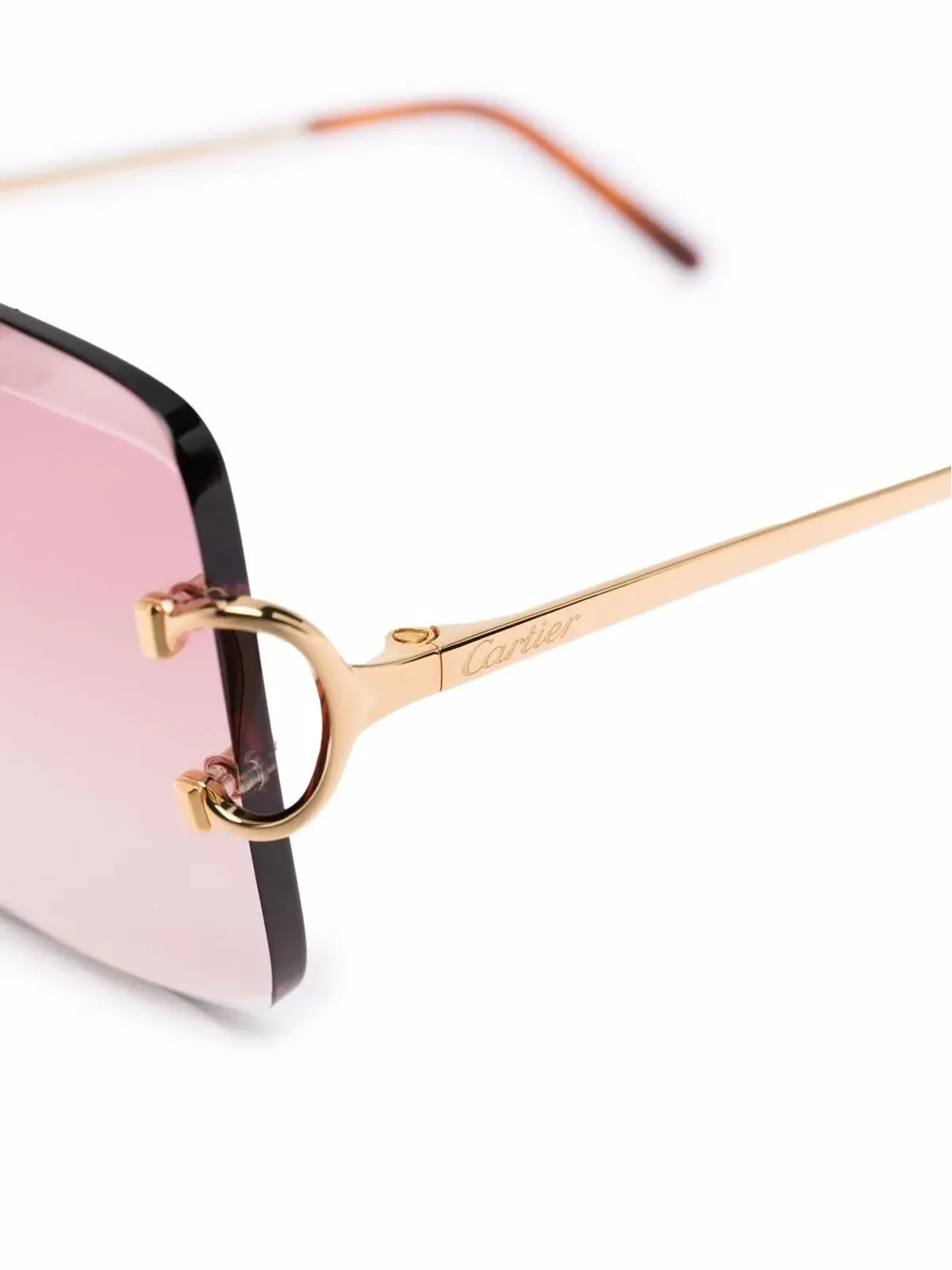 Cartier Eyewear square-frame gradient sunglasses - Gold - 画像3