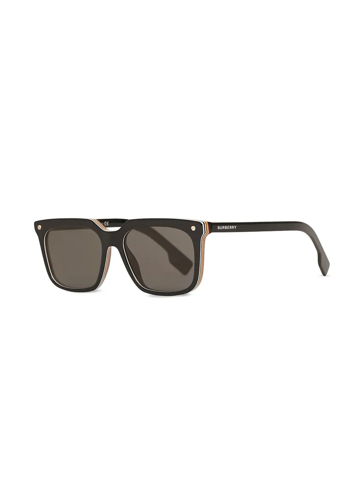 Burberry Eyewear ストライプディテールのスクエアフレーム サングラス - 画像2