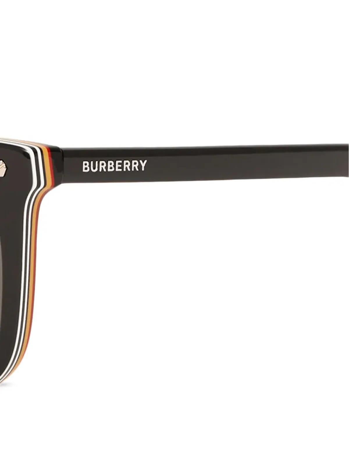 Burberry Eyewear ストライプディテールのスクエアフレーム サングラス - 画像3