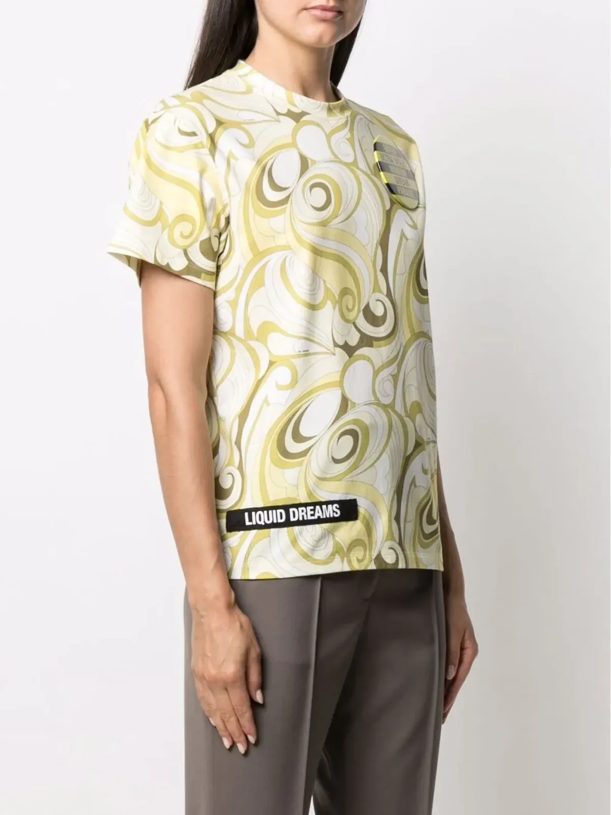 Raf Simons 抽象プリントTシャツ - 画像3