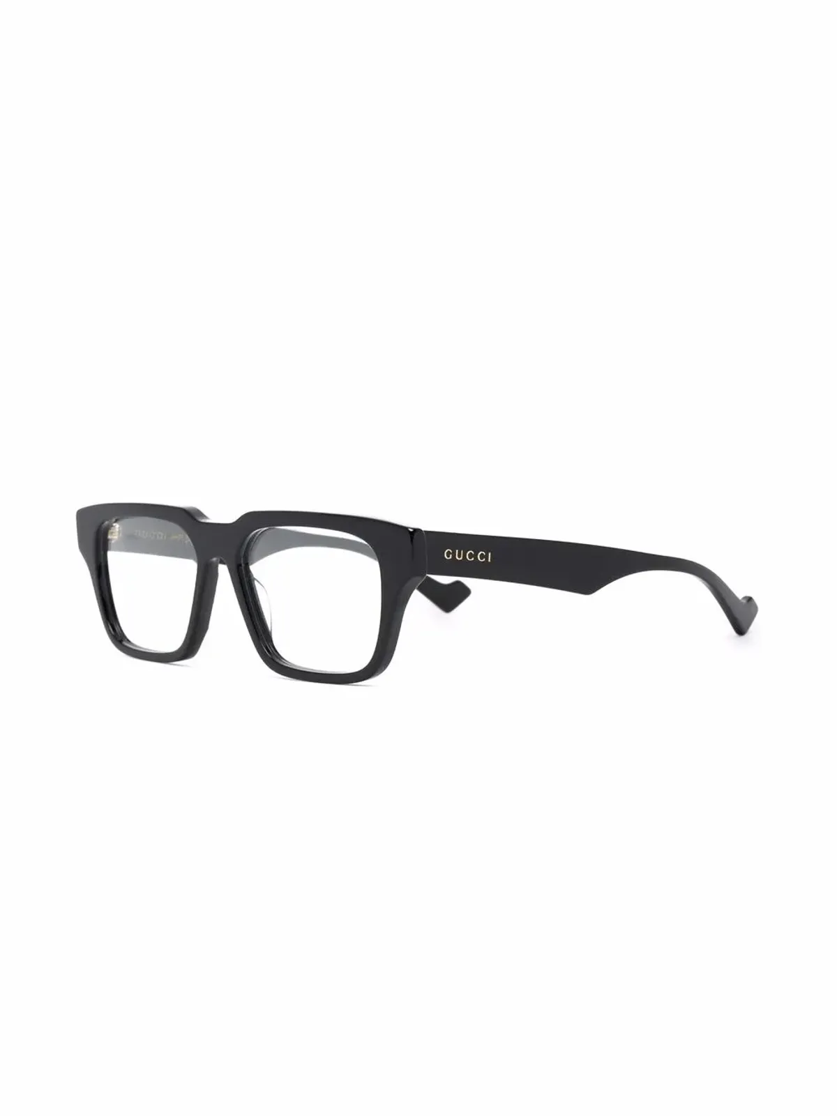 Gucci Eyewear レクタンギュラーフレームのクリアレンズ眼鏡 - Black - 画像2