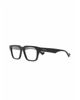 Gucci Eyewear レクタンギュラーフレームのクリアレンズ眼鏡 - Black - サムネイル2